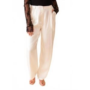NEW LUCY PARIS brylie pleated pant in pearl